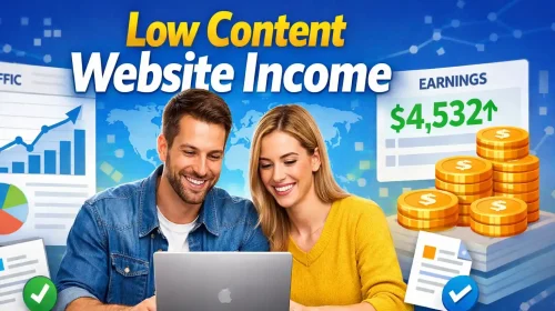Low content website income