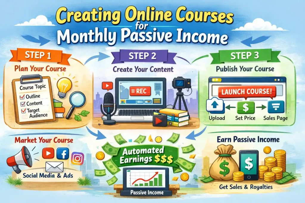 online course bania monthly passive income