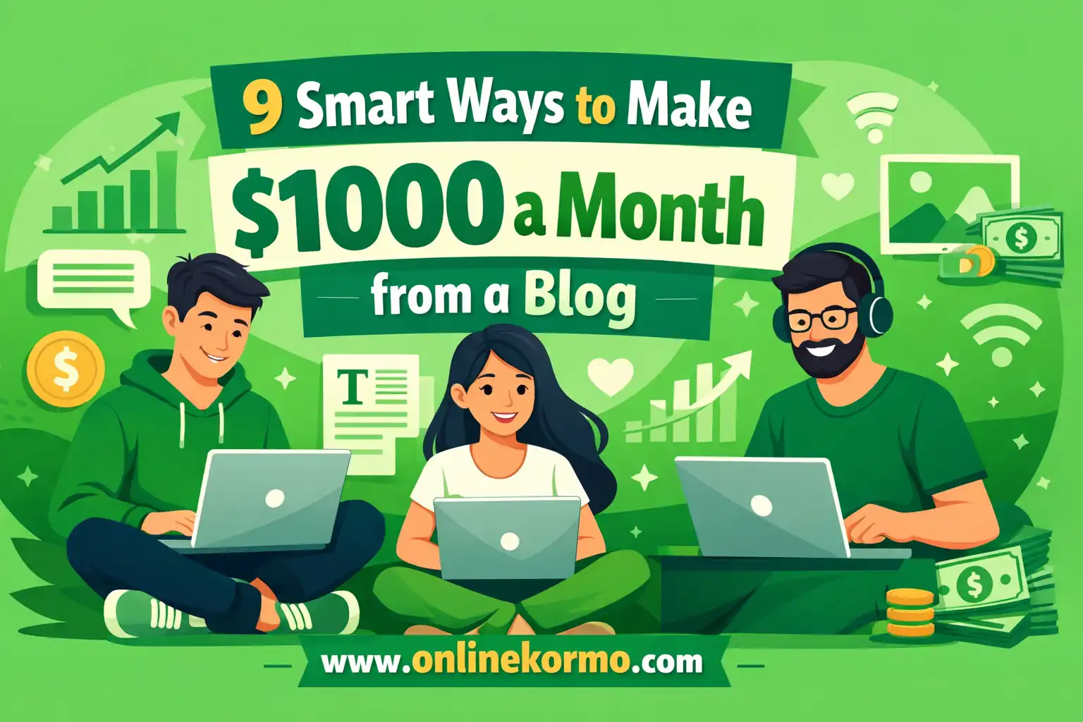 9 ways make 1000 month from blog
