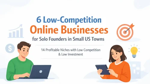 low competition online businesses solo founders small us towns