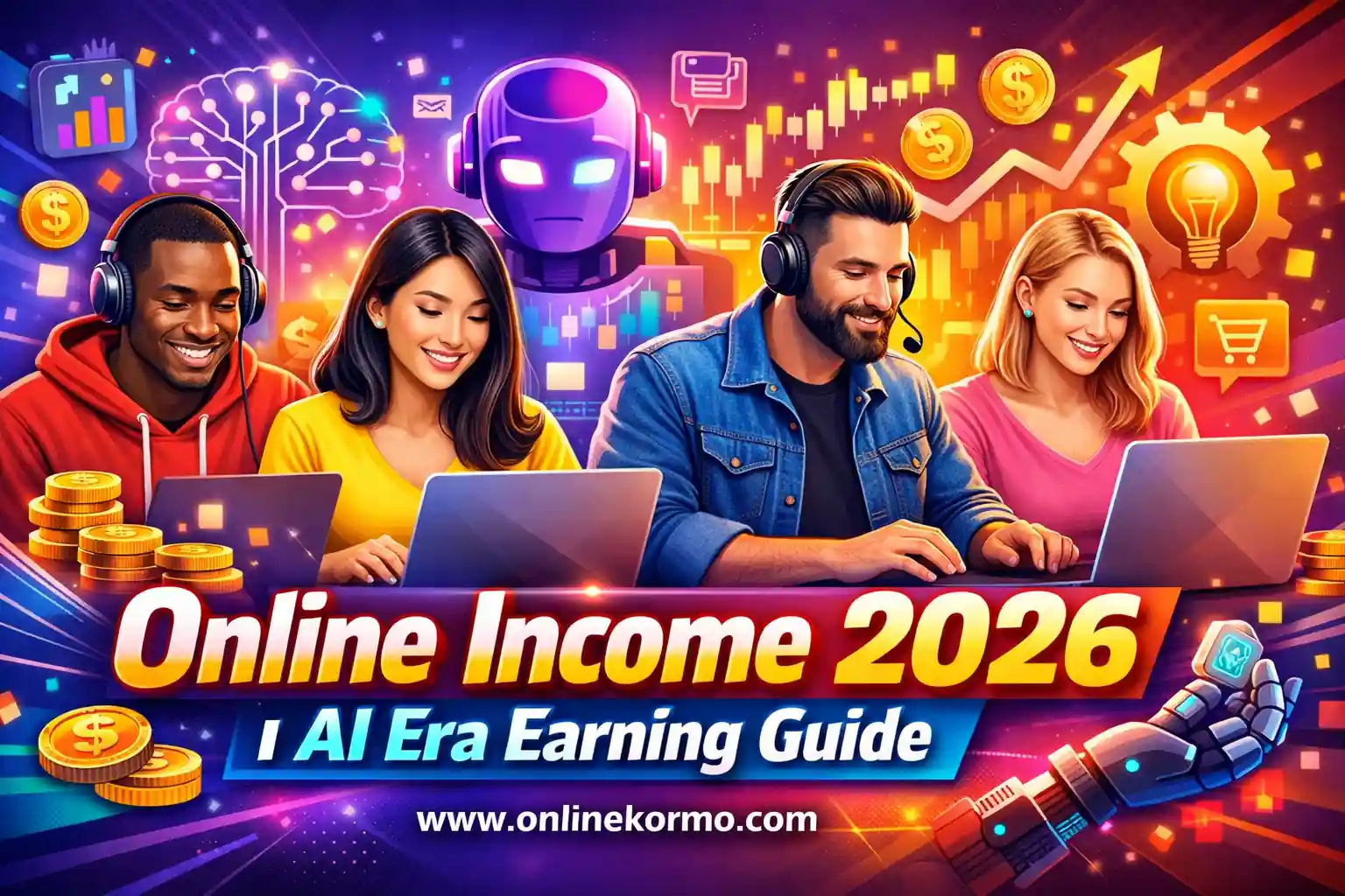 online income 2026 ai era earning guide usa