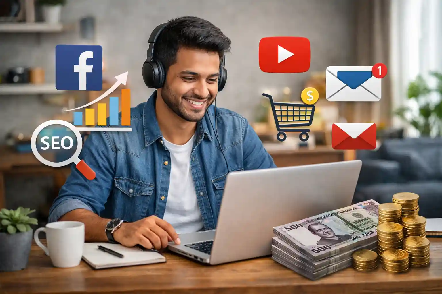 digital marketing shikhe 50000 taka income